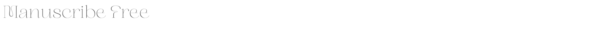 Manuscribe ManuscribeFree-Regular.otf font preview