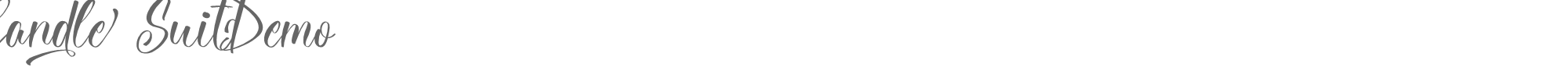 Sample characters Candle Suit Font