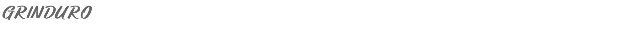 Sample characters Grinduro Font