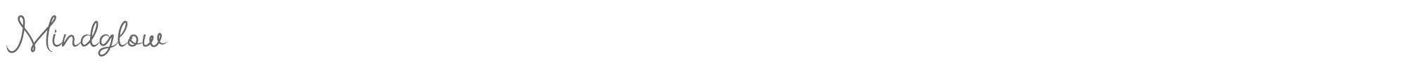 Sample characters Mindglow Font