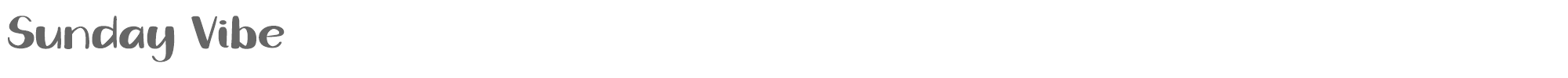 Sample characters Sunday Vibe Font