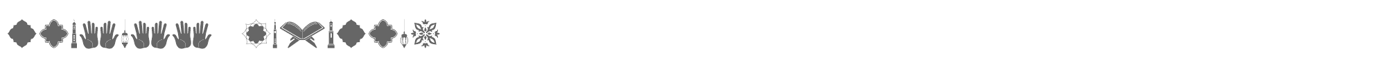 Sample characters Bahlull Dingbats Font