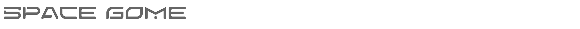 Sample characters Space Gome Font