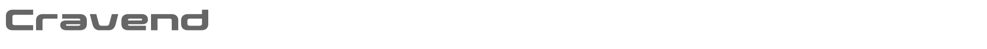 Sample characters Cravend Font