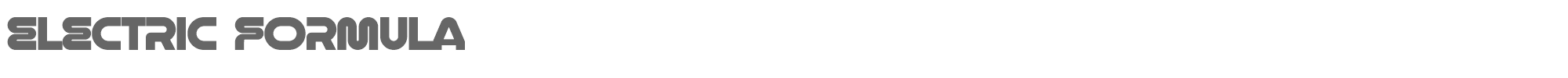 Sample characters Electric Formula Font