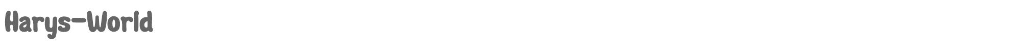 Sample characters Harys World Font