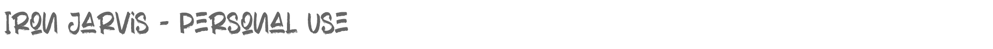 Sample characters Iron Jarvis Font