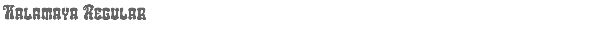 Sample characters Kalamaya Font