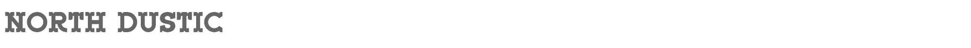 Sample characters North Dustic Font