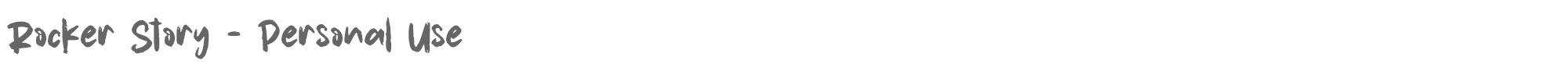 Sample characters Rocker Story Font