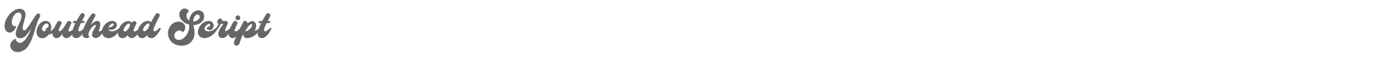 Sample characters Youthead Script Font