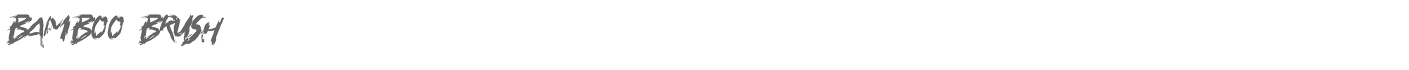 Sample characters Bamboo Brush Font
