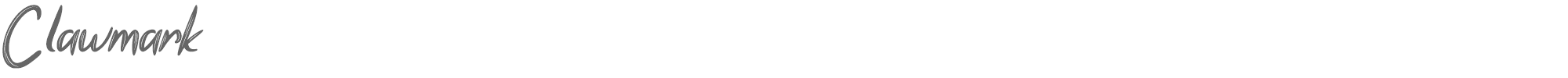 Sample characters Clawmark Font