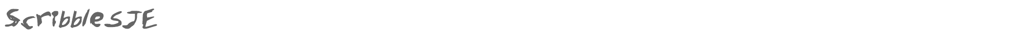 Sample characters ScribblesJE Font
