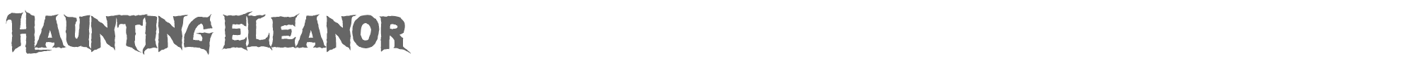 Sample characters Haunting Eleanor Font