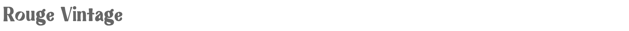Sample characters Rouge Vintage Font