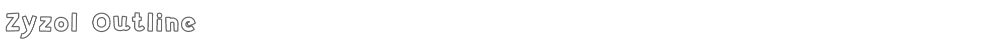 Zyzol Zyzol-Outline.otf font preview