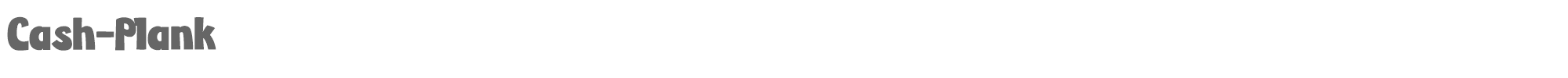 Sample characters Cash Plank Font