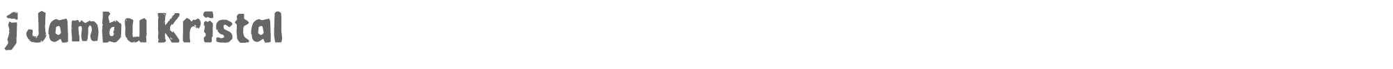 Sample characters j Jambu Kristal Font