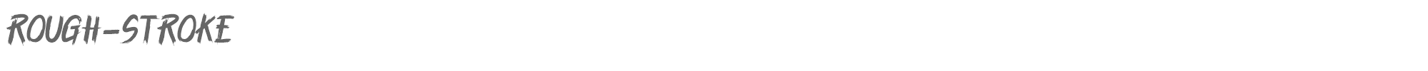 Sample characters Rough Stroke Font
