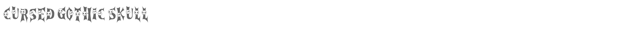 Cursed Gothic CursedGothic-Skull.ttf font preview
