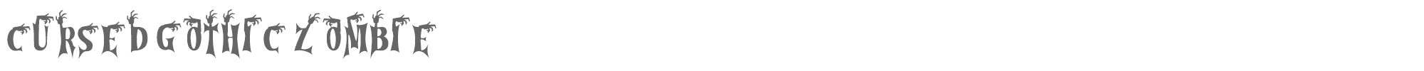 Cursed Gothic CursedGothic-Zombie.ttf font preview