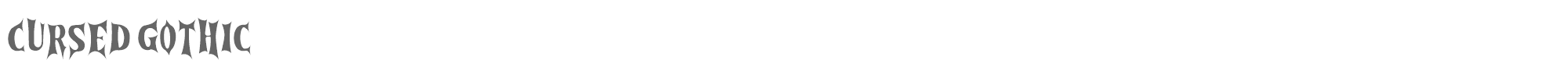 Sample characters Cursed Gothic Font