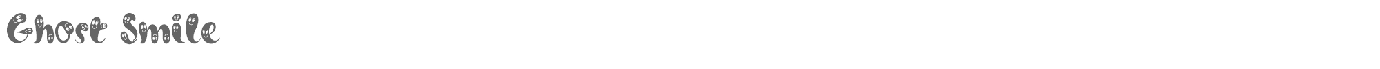 Sample characters Ghost Smile Font