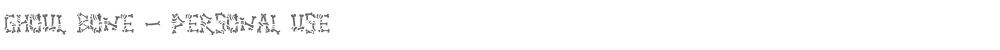 Ghoul Bone GhoulBone-PersonalUse-Regular.ttf font preview