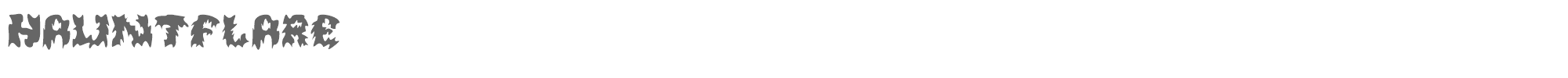 Sample characters Hauntflare Font