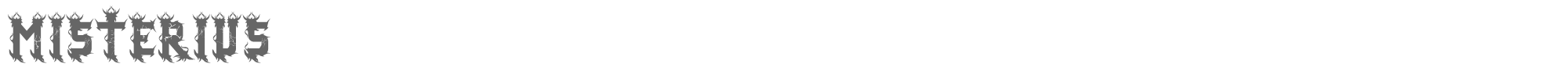 Sample characters Misterius Font