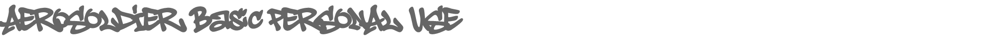 Aerosoldier AerosoldierBasic_PERSONAL_USE_ONLY.otf font preview