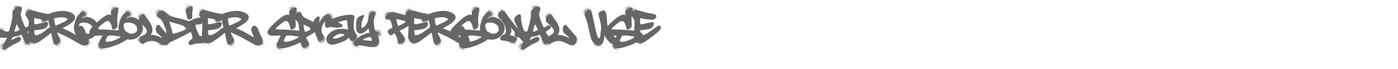 Aerosoldier AerosoldierSpray_PERSONAL_USE_ONLY.otf font preview