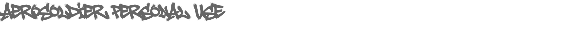 Sample characters Aerosoldier Font