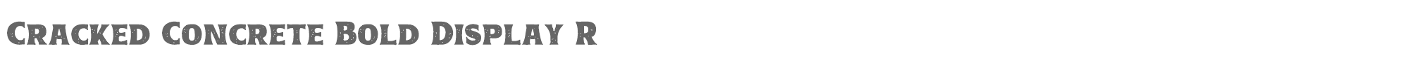 Cracked Concrete CrackedConcrete-BoldDisplayRough.ttf font preview
