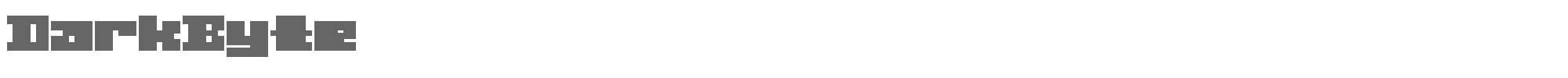 Sample characters DarkByte Font