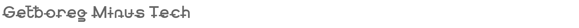 Sample characters Getboreg Minus Tech Font