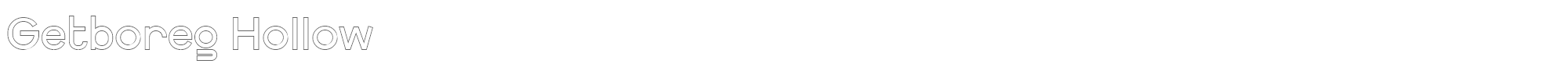 Getboreg GetboregHollow-Regular.ttf font preview