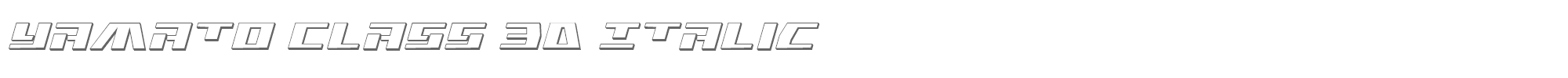 Yamato Class yamatoclass3dital.ttf font preview