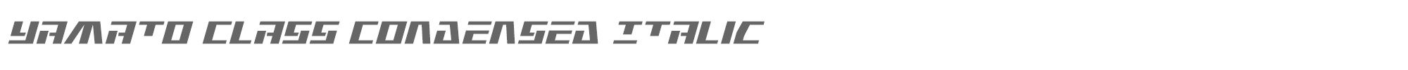 Yamato Class yamatoclasscondital.ttf font preview