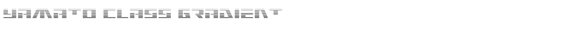 Yamato Class yamatoclassgrad.ttf font preview