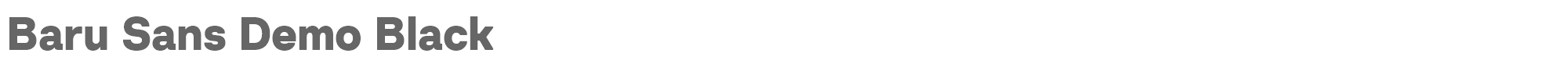 Sample characters Baru Sans Font