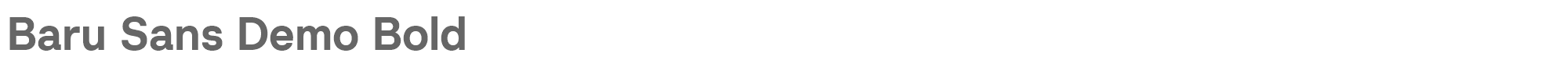 Baru Sans BaruSansDemo-Bold.ttf font preview