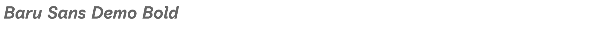 Baru Sans BaruSansDemo-BoldItalic.ttf font preview