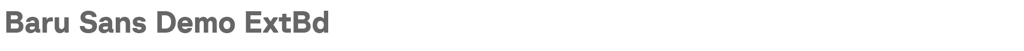 Baru Sans BaruSansDemo-ExtraBold.ttf font preview