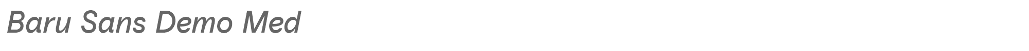 Baru Sans BaruSansDemo-MediumItalic.ttf font preview