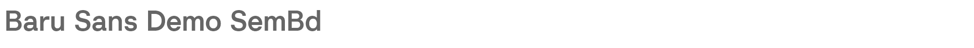 Baru Sans BaruSansDemo-SemiBold.ttf font preview