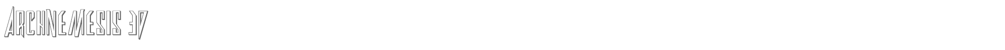 Archnemesis archnemesis3d.ttf font preview