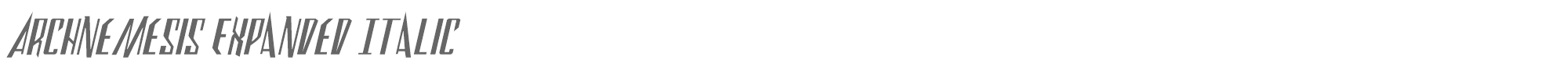 Archnemesis archnemesisexpandital.ttf font preview