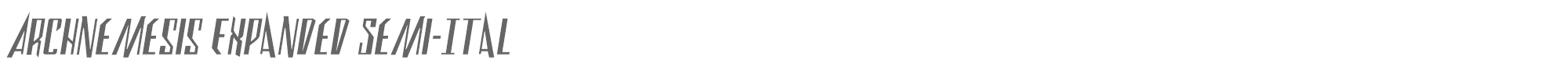 Archnemesis archnemesisexpandsemital.ttf font preview